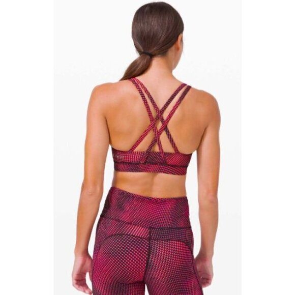 Lululemon Size 6 Energy Bra High Neck Seawheeze 2020 Race Pace Multi Flare - Picture 4 of 4